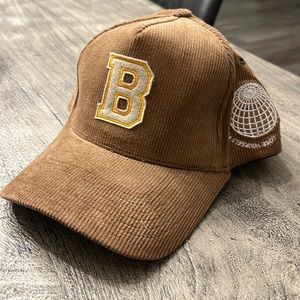 Mens boredom kills brown corduroy hat